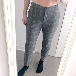High waisted straight leg gray Zara trousers